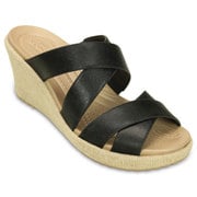 アレイ クリスクロス シンセティック ウェッジ レディース 24cm ブラック/ブラック A-leigh CrisscrossSynthWedge Blk/Blk W8