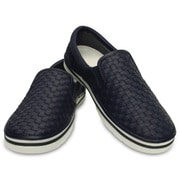クロックス ノーリン アトモス ウーブン スリップオン メンズ 22cm Navy/White C-Norlin Atmos Woven Slip Navy/Whi M4