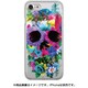 クリアケース IP7 Clear Blue Flower Skull [iPhone 7 ケース]