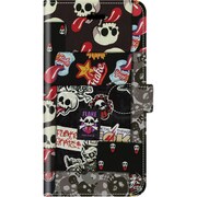 手帳ケース iP7 FLAKE PATCHWORK BK [iPhone 7 ケース]