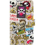 手帳ケース iP7 FLAKE LEOPARD GRAFFITI [iPhone 7 ケース]