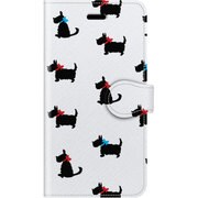 手帳ケース iP7 My sweet babies Black dog [iPhone 7 ケース]