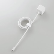 LightningAC充電器 CUBE ケーブル一体 1A出力 高耐久ケーブル 1.5m ホワイト LPA-ACLAC157SWH