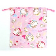 ハローキティ 巾着 M ピンク [キャラクターグッズ]
