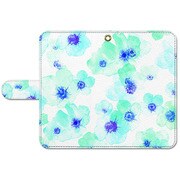 手帳型ケース Xperia XZ用 Watercolor flower