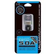 PJ-1405 [5A 3ポート アルミ USB ソケット BK]