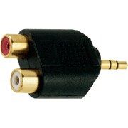 RCA-ステレオミニプラグ 変換アダプター 金メッキ DX-1381