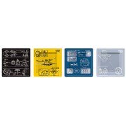 スター・ウォーズ ホーム＆キッチン 「メラミン・プレート」4枚セット(設計図) [縦21×横21cm]