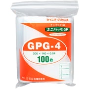 GPG4 [チャック袋 (ユニパックGP) GP G-4 200×140×0.04 100枚入り]