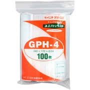GPH4 [チャック袋 (ユニパックGP) GP H-4 240×170×0.04 100枚入り]