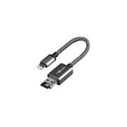 CBL-AML16G-MB [ALUMEMO 充電＆保存ケーブル 17cm MFI認定 16Gメモリーカード付属 ミッドナイトブラック]