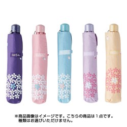 折りたたみ傘 まり桜 三つ折り丸型 50cm 6本骨スリムタイプ MRS-3F50-UH