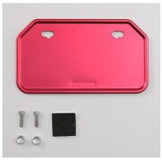 アルミナンバープレートホルダー Mサイズ (原付用山型) レッド 77051
