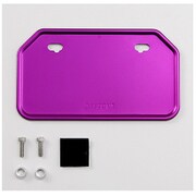 アルミナンバープレートホルダー Mサイズ (原付用山型) パープル 77053