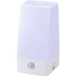 LEDセンサーライト 人感・明暗センサー 電池式 NIT-BLA6JS-WN