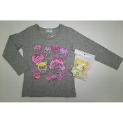 68332 [玩具付ナガTシャツ ヒミツのここたま 杢グレー 120cm]