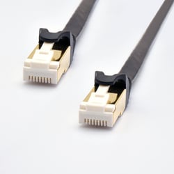 ヨドバシカメラオリジナル LANケーブル CAT7（カテゴリ7）準拠 爪の折れないフラットタイプ より線 10m ブラック CAT7F-10BK