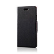 PM-MO01JPLFUMBK [MONO MO-01J専用 ソフトレザーカバー 薄型 磁石付 ブラック]