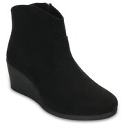 レイ シンセティック スエード ウェッジ ブーティ レディース 24cm ブラック Leigh Synth Suede Wedge Bootie Black W8