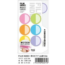 FILM INDEX 厚口タイプ A4縦12山 10枚×6色 C-FI-03