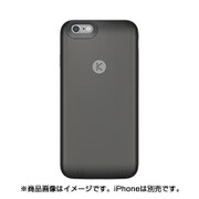iPhone 6/6s KUNER バッテリーハードケース 2400mAh ブラック [約縦14.2×横7.1×厚1.1cm]