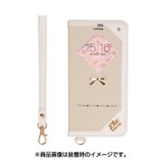 iPhone 6/6s trouver Plie(トルヴェ プリエ)窓付きダイアリーケース ベージュ/ホワイト [約縦14.1×横7.5×厚1.3cm]