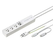 パソコン連動タップ USB感知式 3P 4個口 5m TAP-RE34U-5