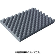 波状加工ウレタンスポンジシート ハード 20mm 1m×1m 黒 TKWH2010BK