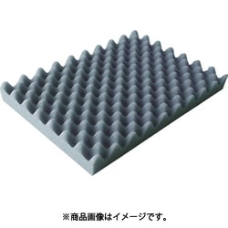 波状加工ウレタンスポンジシート ソフト 40mm 1m×1m 黒 TKWS4010BK