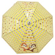 ディズニー 長傘 チップ＆デール 50cm 透明 イエロー