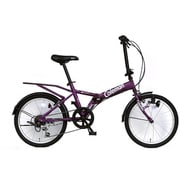 折りたたみ自転車 20型 外装6段変速 17 FD206-YOUTH パープル 3359
