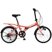 折りたたみ自転車 20型 外装6段変速 17 FD206-YOUTH オレンジ 3360