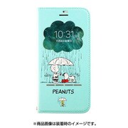 PEANUTS/ピーナッツ スヌーピー [iPhone 7 フリップ窓付きダイアリーケース チャーリー・ブラウン ミント]
