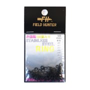 ステンレス平打ちスプリットリング お徳用 ブラック #0 100個入