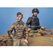 AM35225 WWII ドイツ 武装親衛隊 ティーガー搭乗員 2体セット [1/35 レジン製ミリタリーフィギュア プラモデル]
