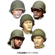 H019 WWII アメリカ歩兵 ヘッドセット 5個入り [1/35 レジン製ミリタリーヘッド プラモデル]