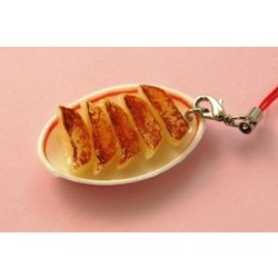 サンプルストラップ 皿付き餃子