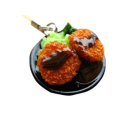 サンプルストラップ コロッケ皿付き