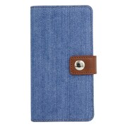 デニム手帳型ケース Xperia X compact BL [ブルー]