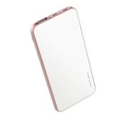 DoublePort INPUT モバイルバッテリー 5000mAh 2.1A出力 ローズゴールド RO-DP-5-RGO
