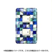スイッチカバー 2つ穴用 ブルーマーブル cav_s2_105