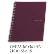 ファブリアーノ エコクア スパイラル A5 L/罫線 ワイン 14821315