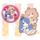 えふぉるめ アイ★チュウ ポンッと！ ラバーストラップ缶バッジセット 桃助＆ルナ [キャラクターグッズ]