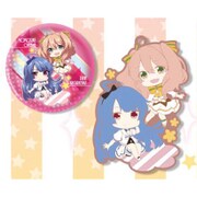 えふぉるめ アイ★チュウ ポンッと！ ラバーストラップ缶バッジセット 桃助＆ルナ [キャラクターグッズ]