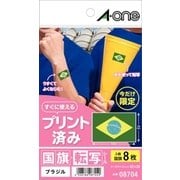 国旗転写シール ブラジル 08704