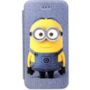 フリップ手帳カバー iPhone 7 ミニオンメイド デイブ [iPhone 7用ケース]