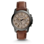 FOSSIL（フォッシル） Grant Chronograph Dark Brown Leather Watch FS5214