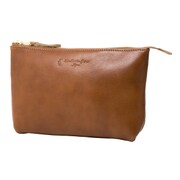 日本製 革ポーチ チョコ BS-9004