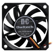ケース用DCファン 2ボールベアリング 60mmサイズ 10mm厚 ブラック OWL-FE0610M-BK