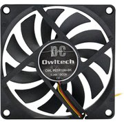 ケース用DCファン 2ボールベアリング 80mmサイズ 10mm厚 ブラック 標準タイプ OWL-FE0810M-BK